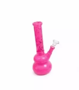 Stiklinė vandens pypkė Pink 18 cm bongas