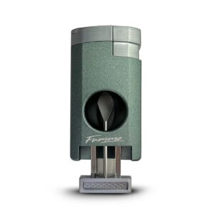 Daugiafunkcis dujinis žiebtuvėlis „Fummo Gawler 3Jet“ su atidatyta cigarų giljotina (Grey)