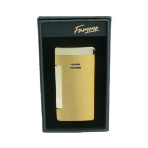 Žiebtuvėlis Fummo Rockley Flat Torch Gold – daugkartinis dovanų dėžutėje