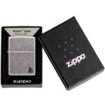 Žiebtuvėlis Zippo Armor Flame Silver dėžutėje