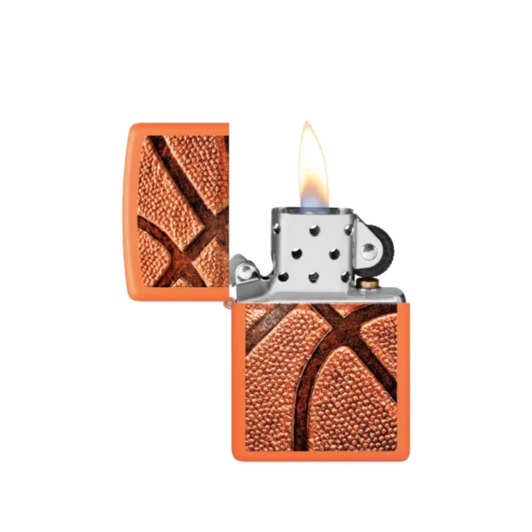 Žiebtuvėlis Zippo Basketball atidarytas dega