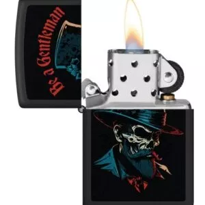 Žiebtuvėlis Zippo Be A Genteleman atidarytas dega