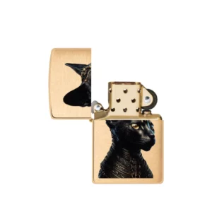 Žiebtuvėlis Zippo Egyptian Cat atidarytas
