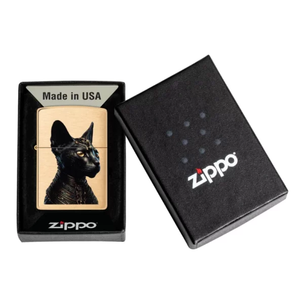 Žiebtuvėlis Zippo Egyptian Cat dėžutėje