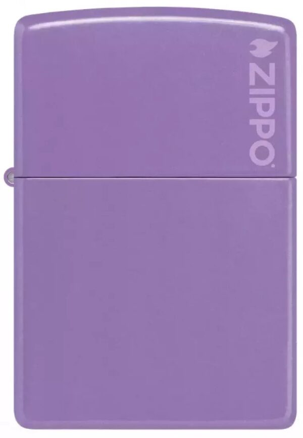 Žiebtuvėlis Zippo Smokey Lavender Logo priekiu Žiebtuvėlis Zippo Smokey Lavender Logo priekiu