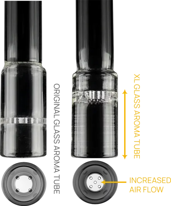 ongai.lt skaidrus stiklinis Arizer Solo 3 XL kandiklis Aroma tube 90 mm
