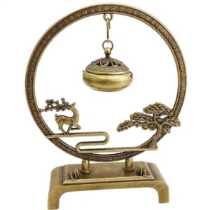 Smilkalinė Brass Zen Ring iš vario spalvos metalo lydinio
