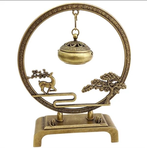 Smilkalinė Brass Zen Ring iš vario spalvos metalo lydinio