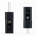Arizer Solo 3 garintuvo naudojimo būdai: vertikaliai su stikliniu kandikliu ir apverstas su vandens pypkės adapteriu