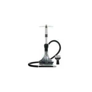 Kaljanas MS Black Diamond 55 cm Onyx Black su deimanto formos storo stiklo kolba ir silikonine taurele, aukštis 55 cm.
