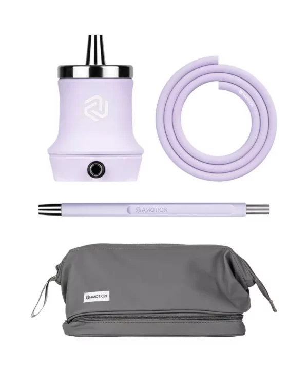 Kelioninis kaljano rinkinys Amotion Roam Mauve su krepšiu ir žarna Kelioninis kaljano rinkinys Amotion Roam Mauve