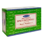 Satya Spicy Patchouli smilkalai žalia pakuotė 15g