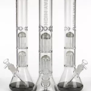 Stiklinė vandens pypkė STAY HIGH Hidra 40 cm iš 5 mm borosilikatinio stiklo