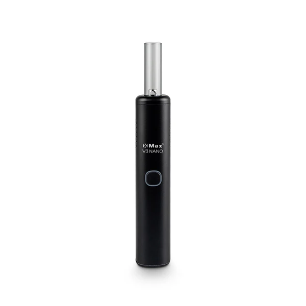 Juodos spalvos XMAX V3 Nano vaporizer elektroninis sausų žolelių garintuvas su stikliniu kandikliu