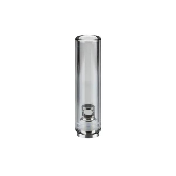 Skaidrus XMAX V3 Nano vaporizer stiklinis kandiklis su viduje įmontuotu metaliniu filtru ir tarpine