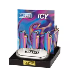 Žiebtuvėlis Clipper Metal Icy Colors vaivorykštės atspalvių kolekcija