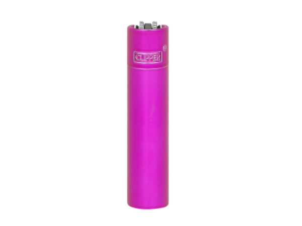 Žiebtuvėlis Clipper Metal Sparkling Fuchsia ryškios purpurinės spalvos