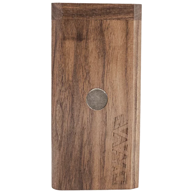 DynaVap medinis dėklas Walnut DynaStash garintuvams iš priekio