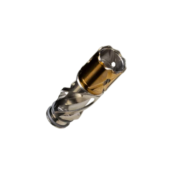 DynaVap Helix titano antgalis su auksine kamera horizontaliai