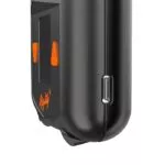 Mighty garintuvo USB-C įkrovimo prievado detalė iš arti