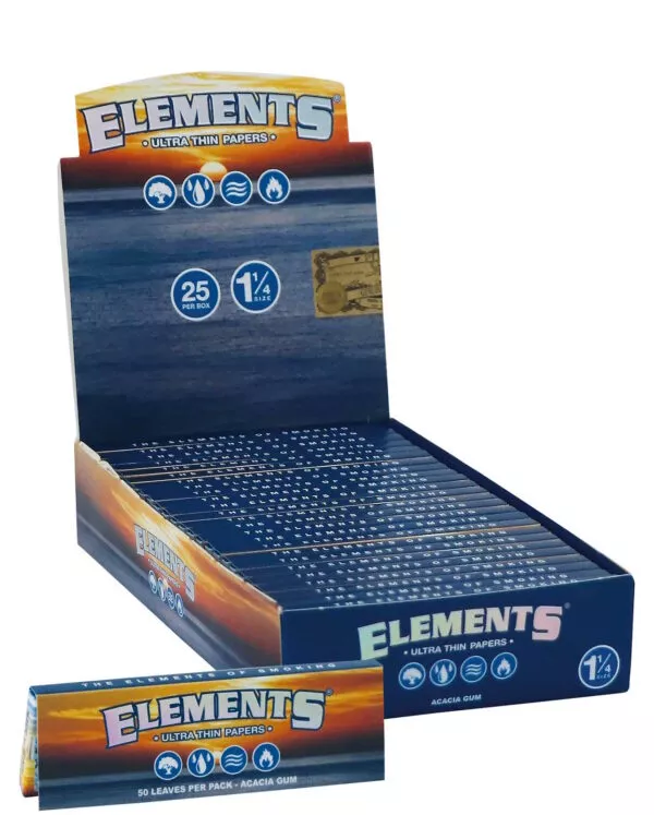 Originali Elements 1 1/4 klasikinė mėlyna popierėlių dėžutė