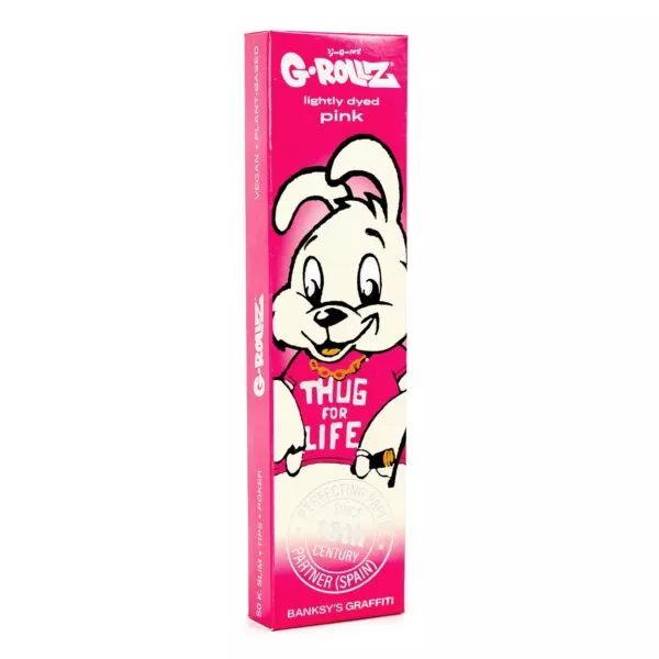 G-Rollz Thug for Life rožinių popierėlių ir filtrų knygelė