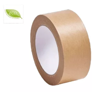 Ekologiška popierinė KRAFT lipni juosta pakavimui 48mm pločio ir 50m ilgio ritinėlis