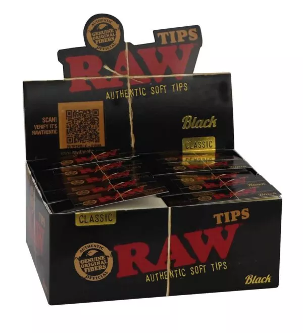 Originali RAW Black popierinių filtriukų dėžutė