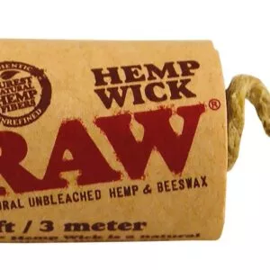 RAW Hemp Wick 3m natūrali kanapių virvelė su bičių vašku