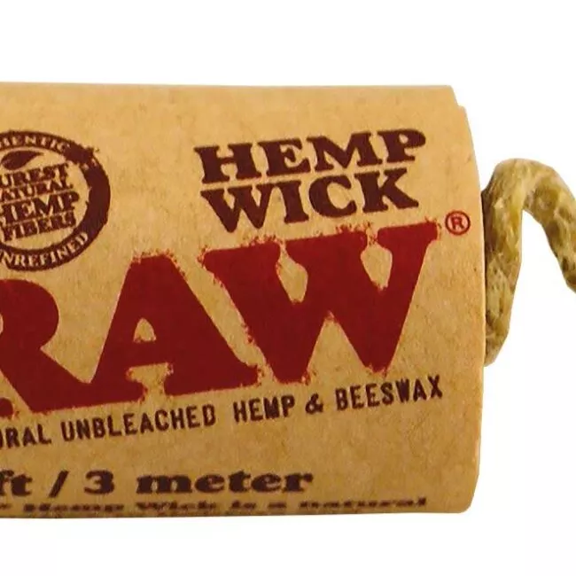 RAW Hemp Wick 3m natūrali kanapių virvelė su bičių vašku