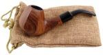 Medinė pypkė RAW Wooden Pipe ant lininio maišelio