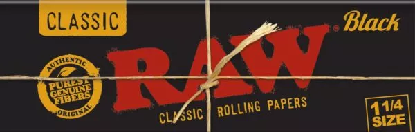 Vyniojami popierėliai RAW Classic Black 1 1/4 50 lapelių