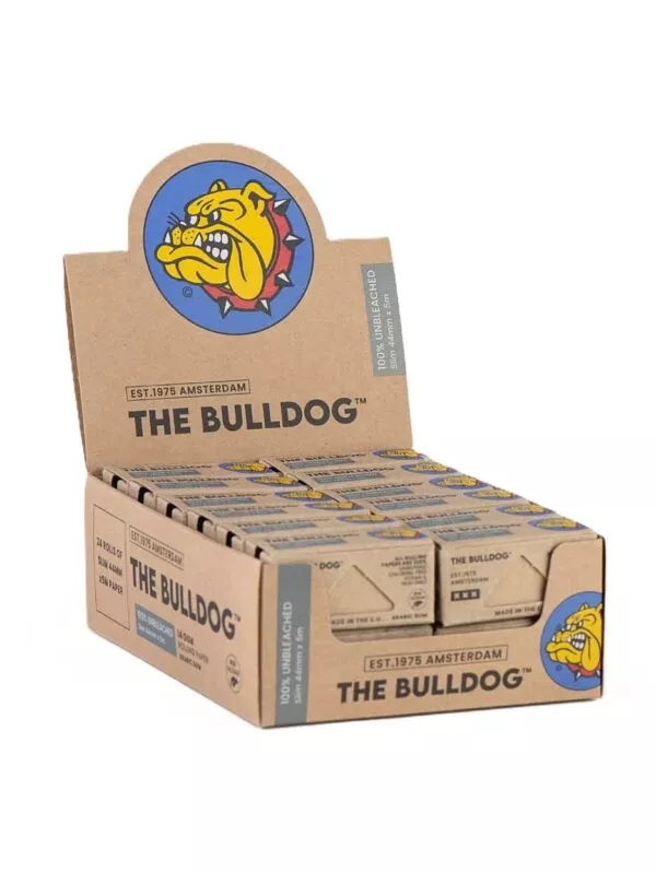 The Bulldog Slim Rolls Unbleached natūralaus nebalinto popieriaus didmeninė pakuotė