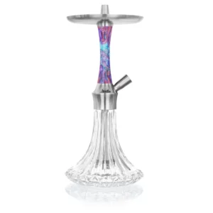 Aladin EPOX 360 Pro Purple Dream Pattern kaljanas su skaidria stiklo kolba ir V2A nerūdijančio plieno detalėmis