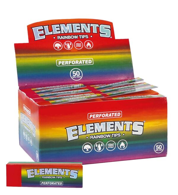 Didmeninė dėžutė, kurioje sudėti spalvoti lankstomi filtriukai Elements Rainbow