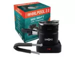 Elektrinė angliukų kaitlentė Whirlpool 2.0 Smoke2u 600W šalia originalios pakuotės dėžutės