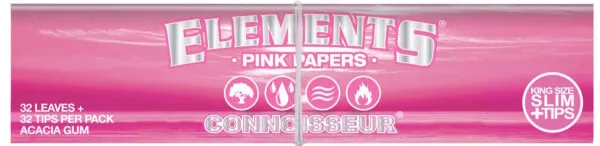 Elements Pink Connoisseur King Size Slim sukimo rinkinio knygelė iš priekio