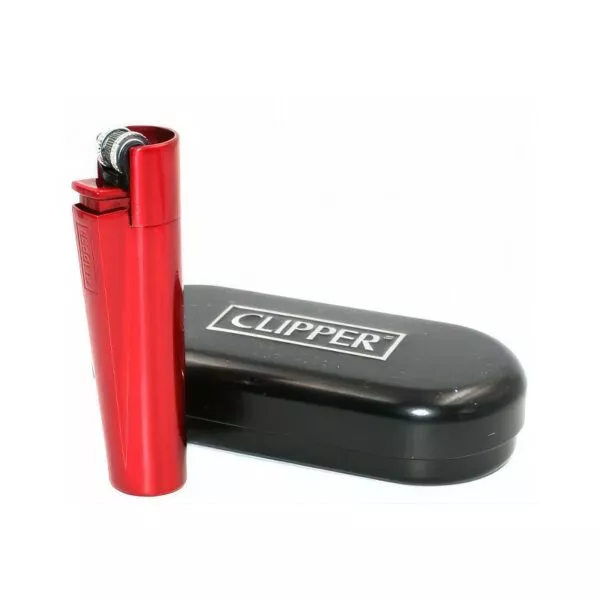 Metalinis raudonas žiebtuvėlis Clipper Metalinis raudonas žiebtuvėlis Clipper Micro Metal Red Devil su dovanų dėžute