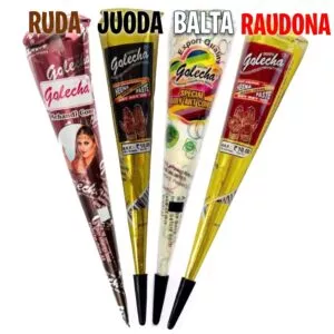 Golecha 4 spalvų henna chna dažai rinkinys 4x25g