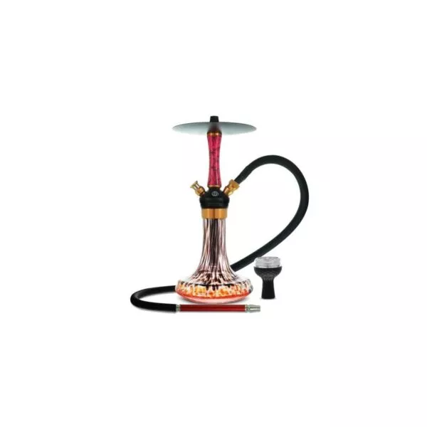 Raudonas MS maShisha Flash kaljanas 35cm aukščio su žarna ir Kalaudu - Bongai.lt