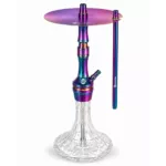 Pilnos komplektacijos aliumininis kaljanas MS Skyzo maShisha 45cm Chameleono (vaivorykštės) spalvos - Bongai.lt