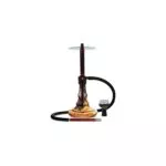 Aukštas raudonas maShisha kaljanas MS Zeus Flamme 55 cm su silikonine taurele ir karščio kontrole - Bongai.lt