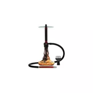 Aukštas raudonas maShisha kaljanas MS Zeus Flamme 55 cm su silikonine taurele ir karščio kontrole - Bongai.lt