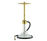 Kaljanas Oduman Nova 55 cm Gold Body (auksinis anoduotas aliuminis su skaidria stiklo kolba ir juoda žarna)