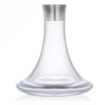 Skaidri kaljano Aladin Epox 360 kolba Silver Flat Clear su sidabriniu žiedu