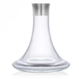 Skaidri kaljano Aladin Epox 360 kolba Silver Flat Clear su sidabriniu žiedu