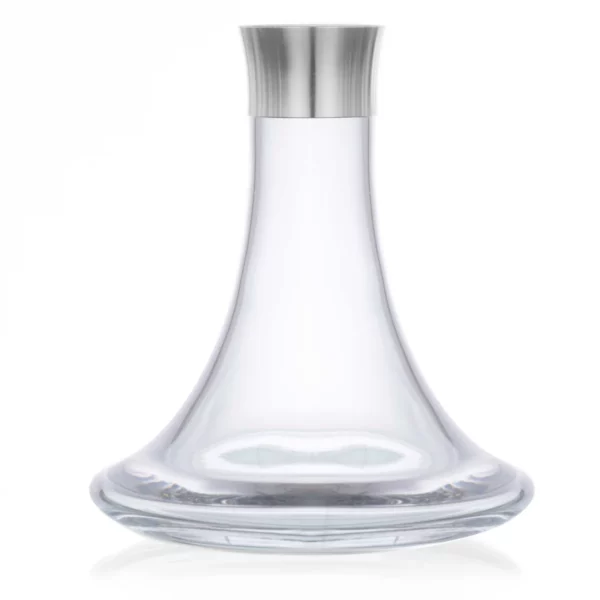 Skaidri kaljano Aladin Epox 360 kolba Silver Flat Clear su sidabriniu žiedu