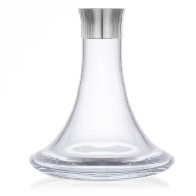 Skaidri kaljano Aladin Epox 360 kolba Silver Flat Clear su sidabriniu žiedu