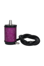 Kelioninis kaljanas Oduman Atomic Purple (violetinis) iš anoduoto aliuminio su juoda žarna ir kandikliu