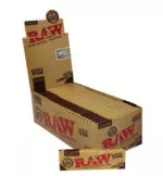 Popierėliai RAW Classic Single Wide Cut Corners 50 lapelių didmeninė pakuotė su pakeliu prieki